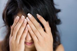 Woman stressed about fertility issues