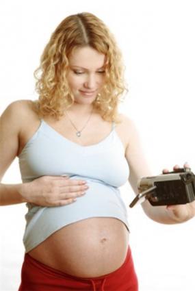 Shooting a pregnancy video