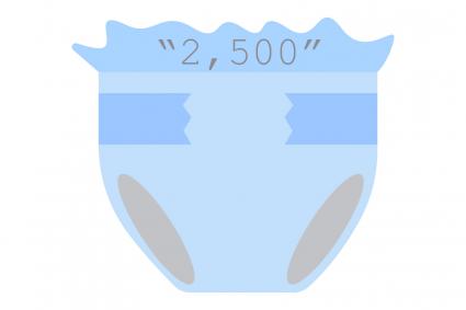 2,500 diapers