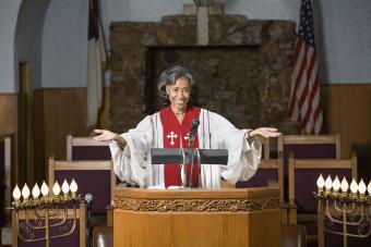 pastor with open arms