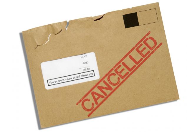 cancelled envelope