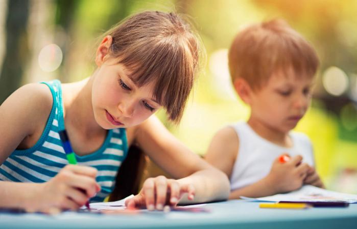 Children coloring sun safety coloring sheets