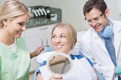 Dentist and patient