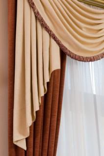 brown curtains