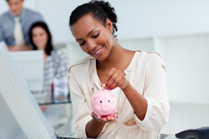 woman with piggybank