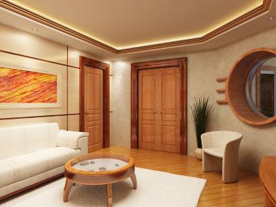 room with wall art