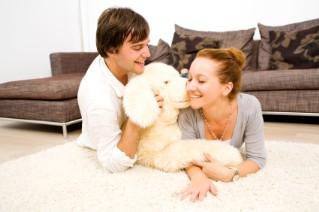 Purchase a romantic plush toy at a thrift store.