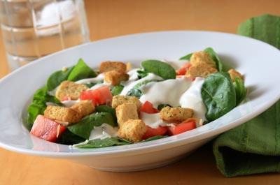 salad with dressing