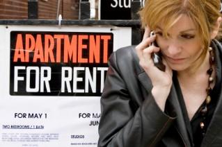 Woman calling about apartment for rent