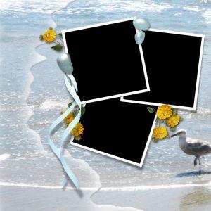 beach scrapbook layout