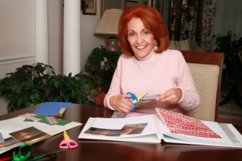 cutting out scrapbooking materials