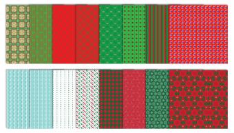 Traditional Christmas Scrapbook Patterns - Set #1
