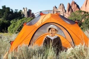 Camping to earn merit badges
