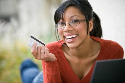 woman shopping online