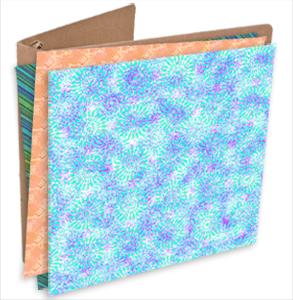 chipboard binder with fabric samples