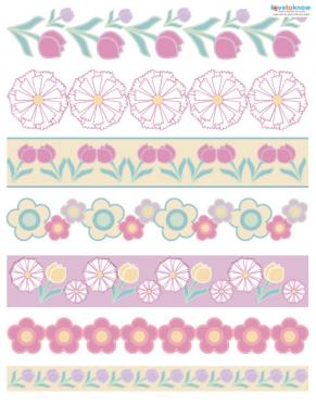floral scrapbook borders