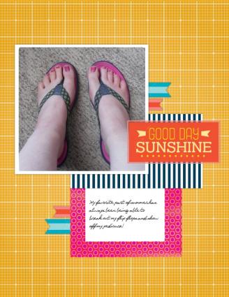 Shoe scrapbook layout
