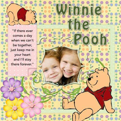 winnie the pooh scrapbook page