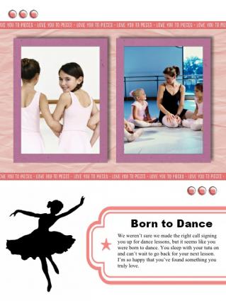 dance scrapbook layout