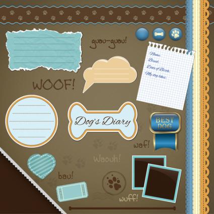 Dog scrapbook page layout