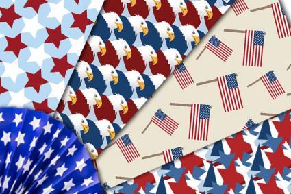 4th of July Scrapbook papers