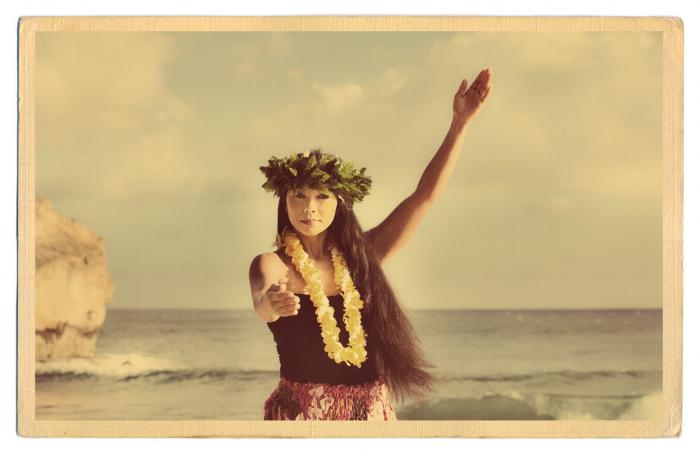 Hawaiian Hula Dancer Postcard