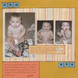 Baby scrapbook page