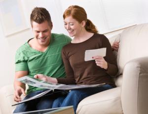couple with scrapbook