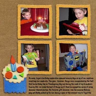 8x8 scrapbook layout