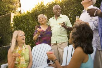 People laughing at retirement party