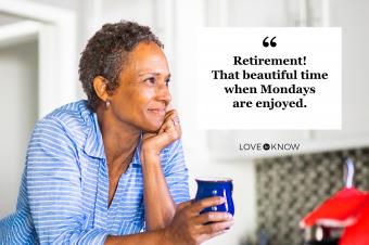 smiling senior woman drinking coffee in the morning