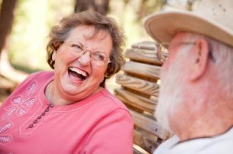 senior couple laughing