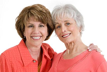 senior woman hair