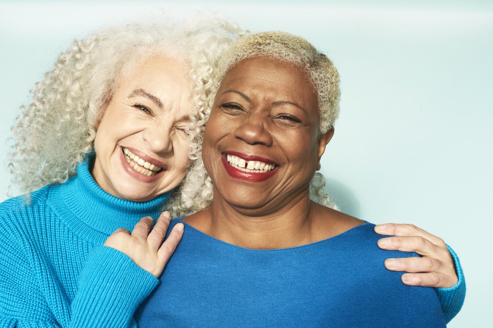 Two Senior Women Smiling