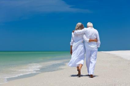 couple walking on beach