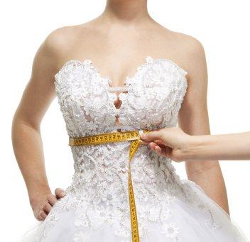 altering wedding dress