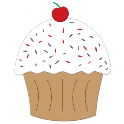 cupcake applique pattern