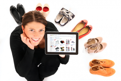 woman shoe shopping