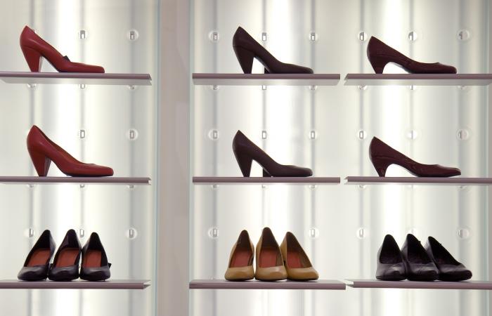Shoes on display