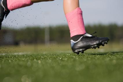 red soccer cleat