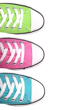 neon sneakers