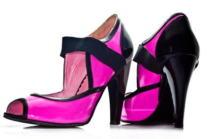 neon pink heels