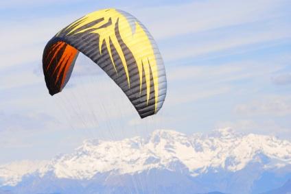 Kite in the mountains