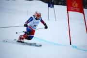 racing down the slope