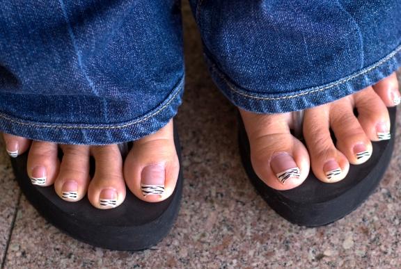 Sexy French Pedicure With Long Toenails Lovetoknow