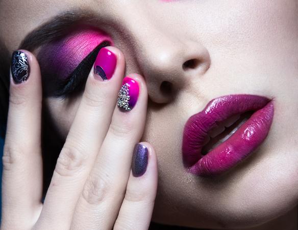 crazy purple manicure