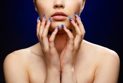 Half moon manicure