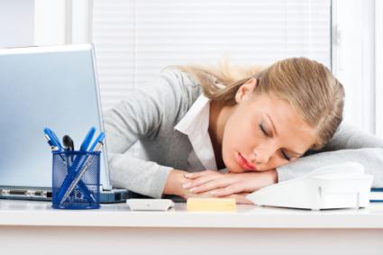 Tired businesswoman