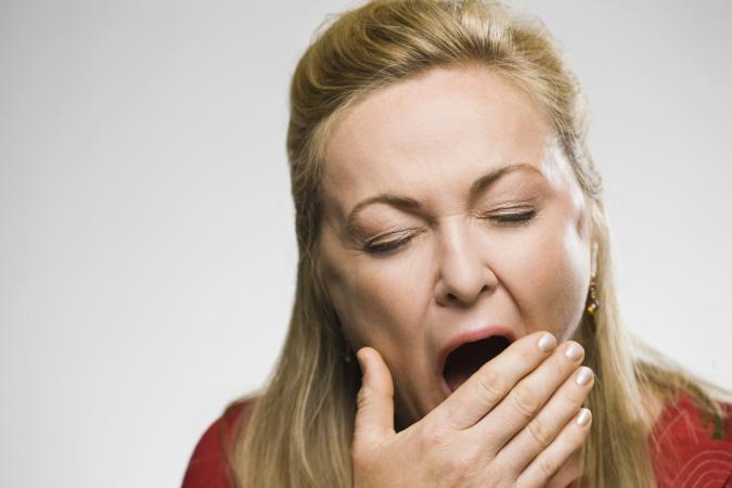 Yawning woman