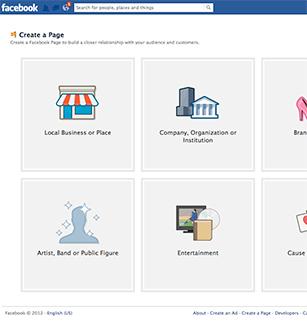 Screenshot of http://www.facebook.com/pages/create.php